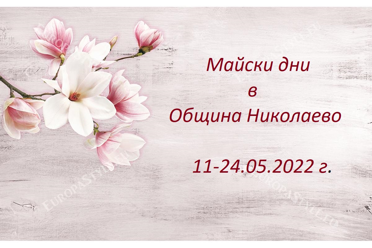 Майски дни в Община Николаево - програма за празника на Общината - 2022 image