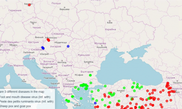 Снимка На вниманието на собствениците на животновъдни обекти. АКТУАЛНА ИНФОРМАЦИЯ ЗА ЗАБОЛЯВАНИЯ ПО ЖИВОТНИТЕ В ЕВРОПА
